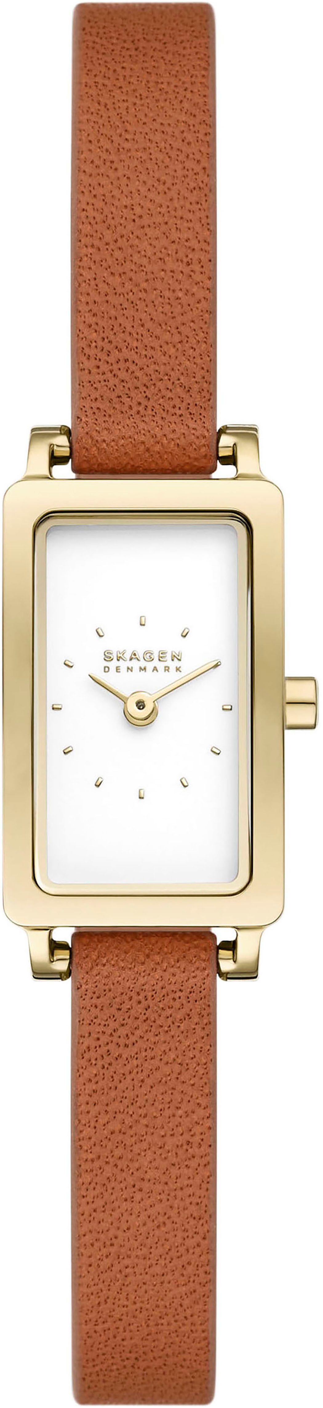 SKAGEN Quarzuhr HAGEN MICRO SKW3149, Damenuhr, Armbanduhr, analog, Lederarm günstig online kaufen