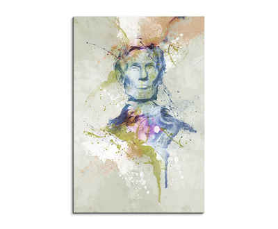 Sinus Art Leinwandbild Abraham Lincoln 90x60cm Aquarell Art Leinwandbild Old