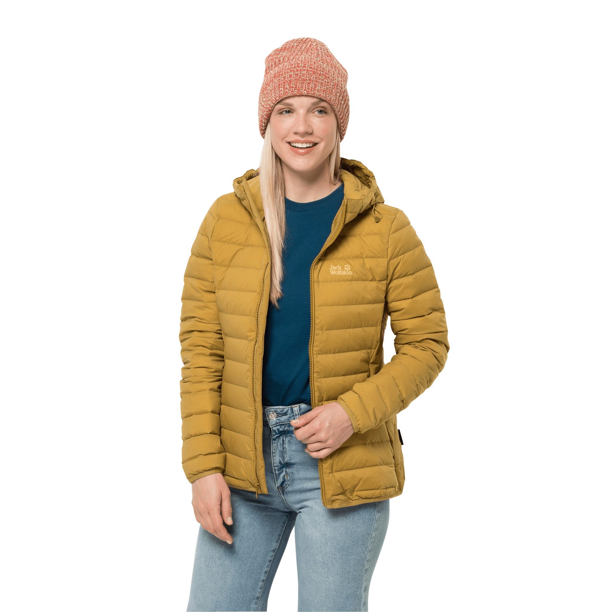 Jack Wolfskin Winterjacke Winter-Daunenjacke Glowing Mountain Jacket (winddicht, warm, PFC-frei)