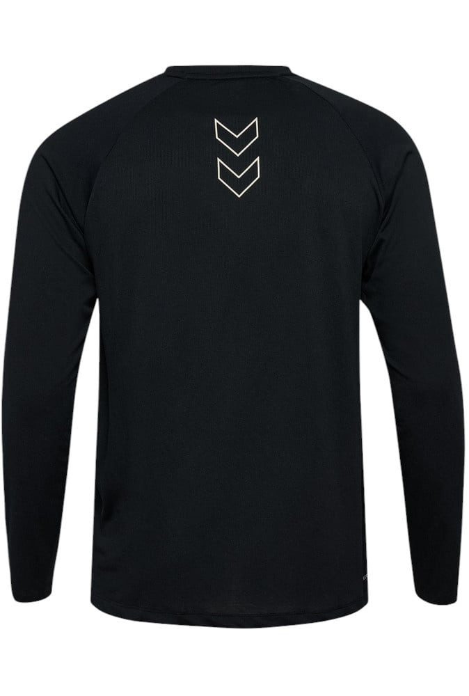 hummel Langarmshirt hmlCOURT Light Weight (atmungsaktiv, schnelltrocknend) schwarz/grau