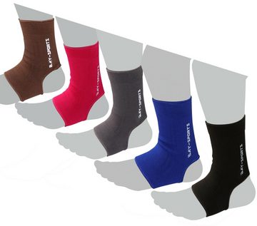 BAY-Sports Fußbandage Uni Knöchelbandage Fußgelenkbandage Sprunggelenk, S - XL, Anatomische Passform, Kompression, Paar, können rechts und links getragen werden