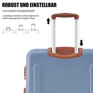 HAUSS SPLOE Hartschalen-Trolley Hartschalen-Koffer Rollkoffer ABS-Material Handgepäck stilvoll, 4 Rollen, Erweiterbar, TSA-Schloss, Nur 1 Stück