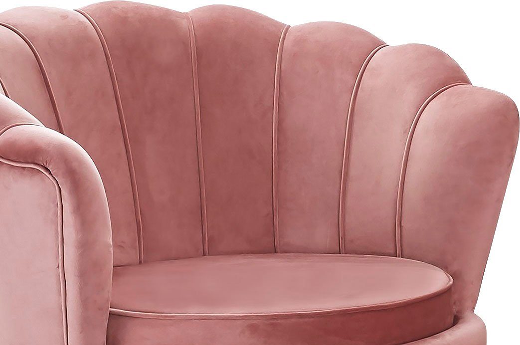 SalesFever Muscheldesign Clam, extravagantes Rose Loungesessel