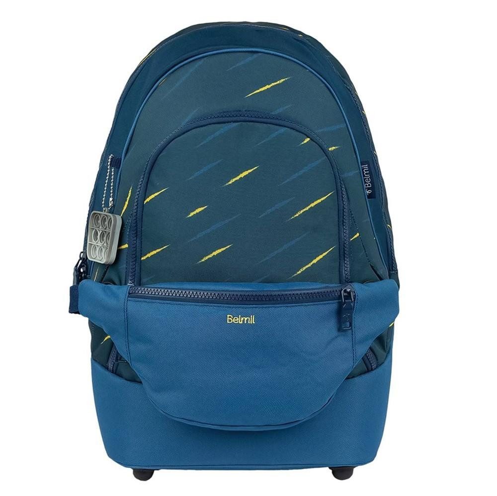 Belmil Schulrucksack "Premium Set 2-in-1" Rucksack & Hüfttasche 2025, 2tlg. Set ab 3. Klasse 130cm, Rucksack und Bauchtasche, für Jungen