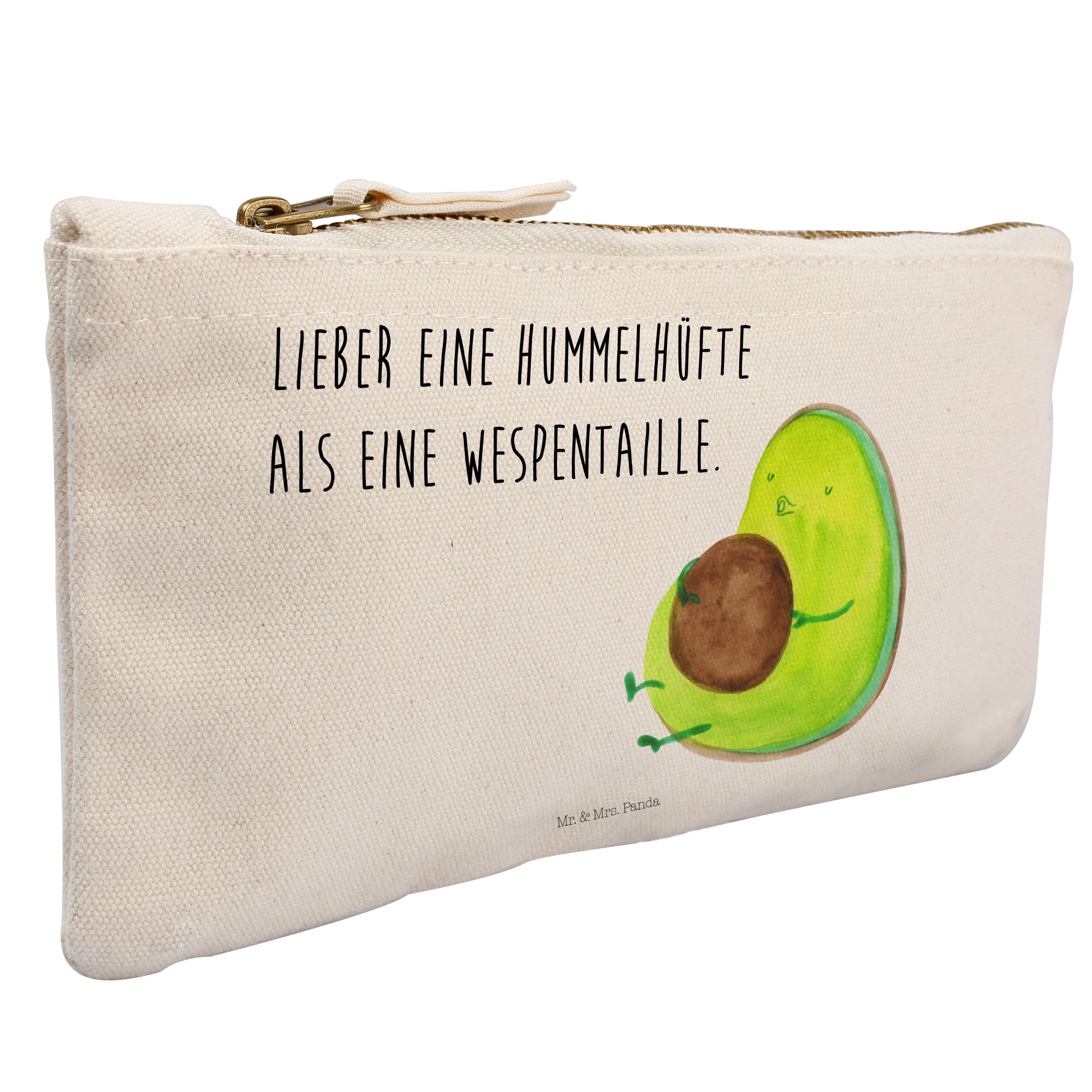 Etui, dick Mr. Stiftemäppchen, Veggie, Gesund, pfeift Makeup, Geschenk, (1-tlg) - Weiß Ernährung, Mrs. Vegan, Kosmetiktasche schwanger, - & sein, Damen Avocado Panda Kosmetikbeutel,