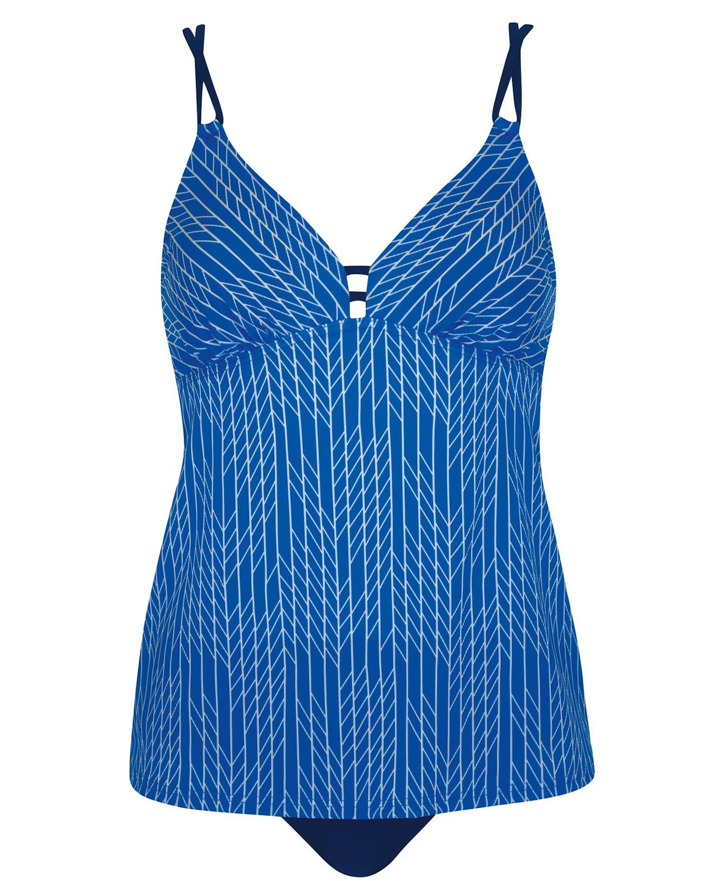 mit Tanikini entfernbaren Tankini blau/weiß Beach Softcups Fashion Sunflair