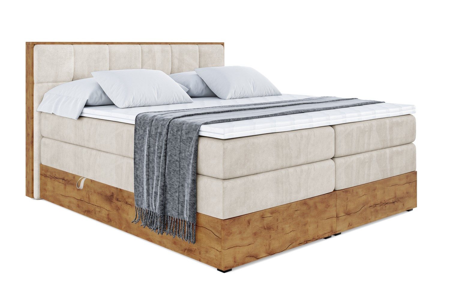 ALTDECOR Boxspringbett LOLLI7 KING (Multipocket-Matratze H4, günstig online kaufen