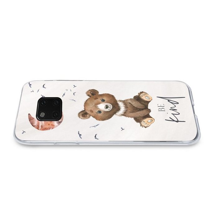 MuchoWow Handyhülle Sprichwörter - Kind sein - Kinder - Teddybär - Aquarell Handyhülle Huawei Mate 20 Pro Handy Case Silikon Bumper Case OR12332