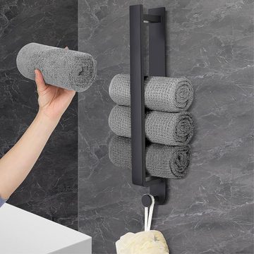 GLIESE Handtuchhalter Selbstklebend Handtuchhalter Bad, Handtuchhalter Ohne Bobren,Edelstahl Gästehandtuchhalter,40cm