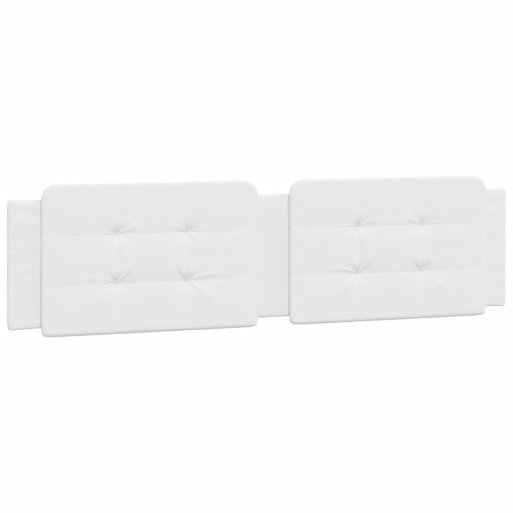 vidaXL Bett Kopfteil-Kissen "Zadar" Weiß 193 cm Kunstleder (1-tlg)
