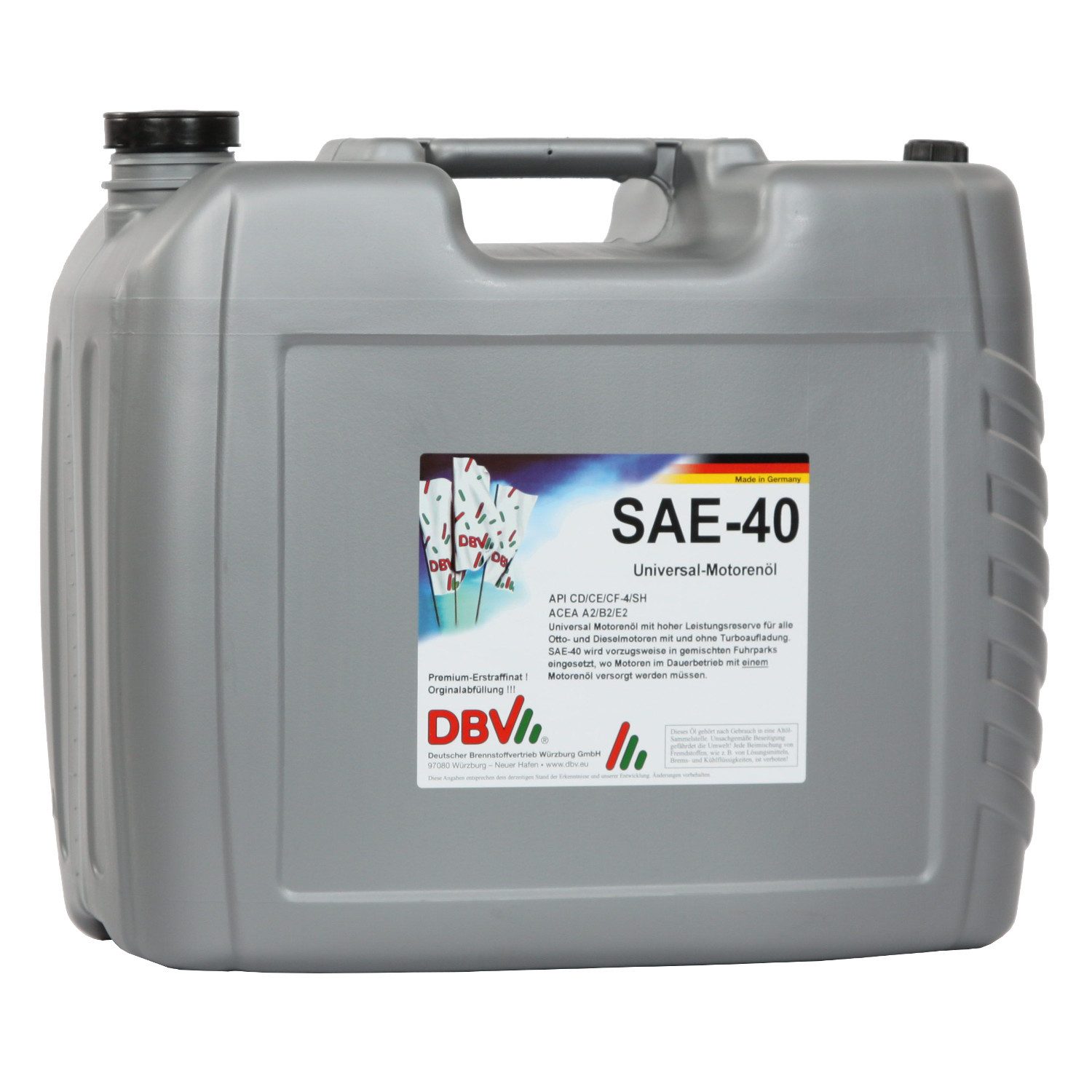 DBV Motoröl DBV Motorenöl HD SAE 40 20-Liter-Kanister