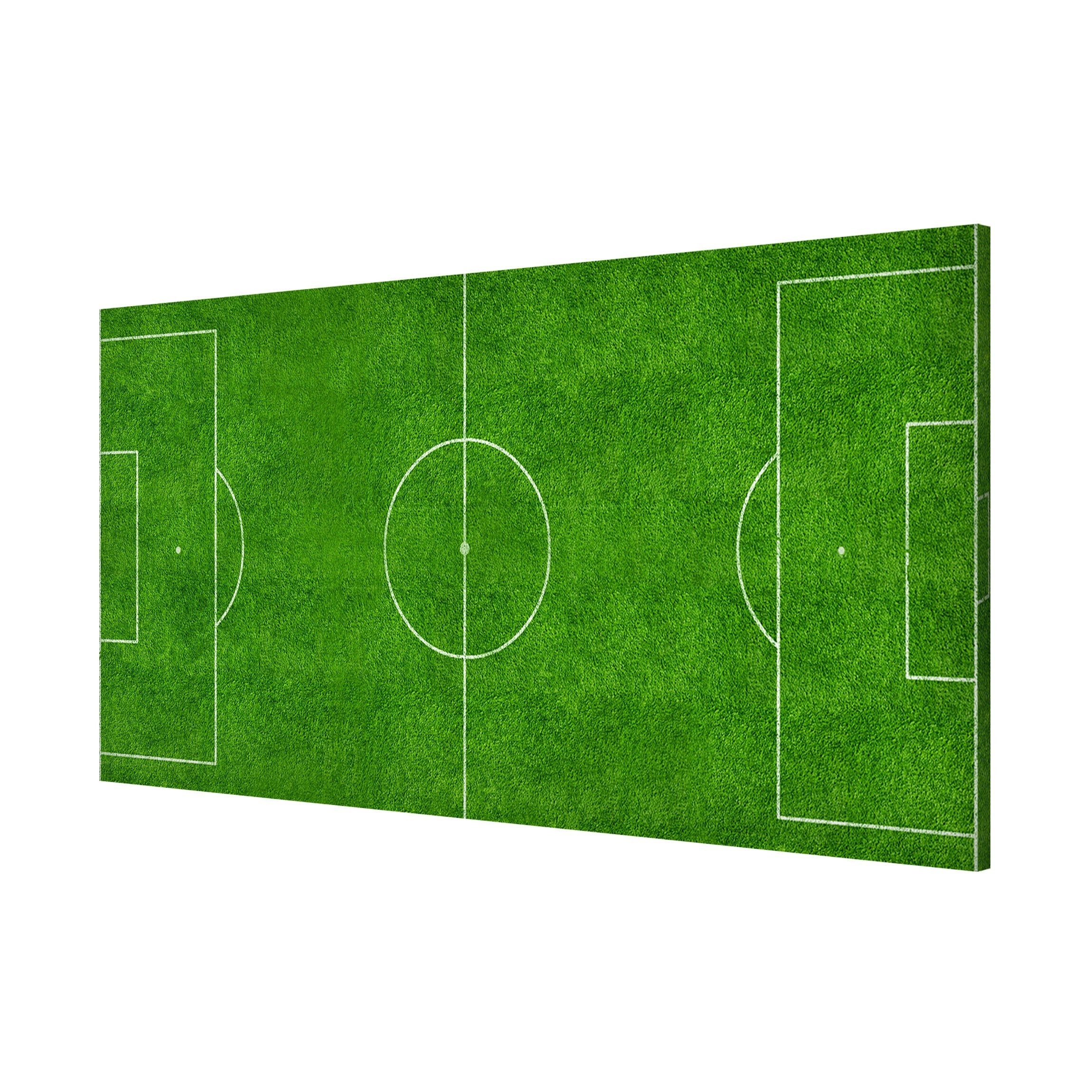 Bilderdepot24 Magnettafel Kinder deko Fußballfeld, (1-tlg., Magnetboard Pinnwand für die Wand - metallische Tafel für Magnete), Magnetwand groß mit Motiv Kinderzimmer Memoboard magnetisch Querformat