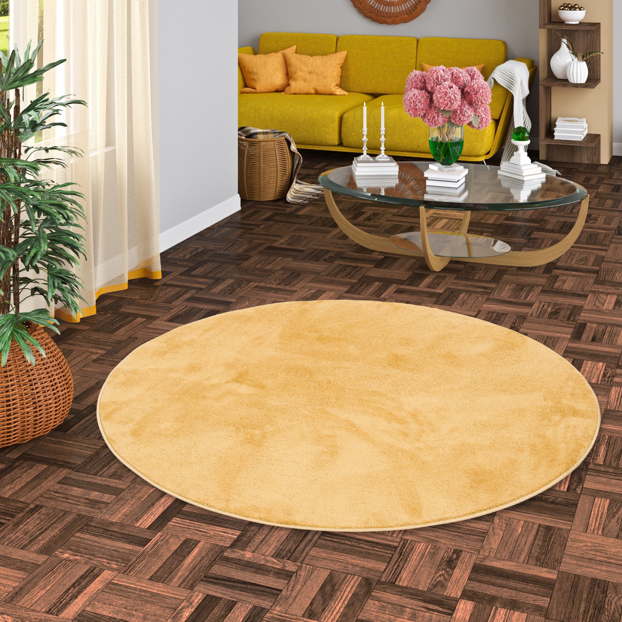 Snapstyle Hochflor-Teppich, Rund, Höhe: 20 mm günstig online kaufen