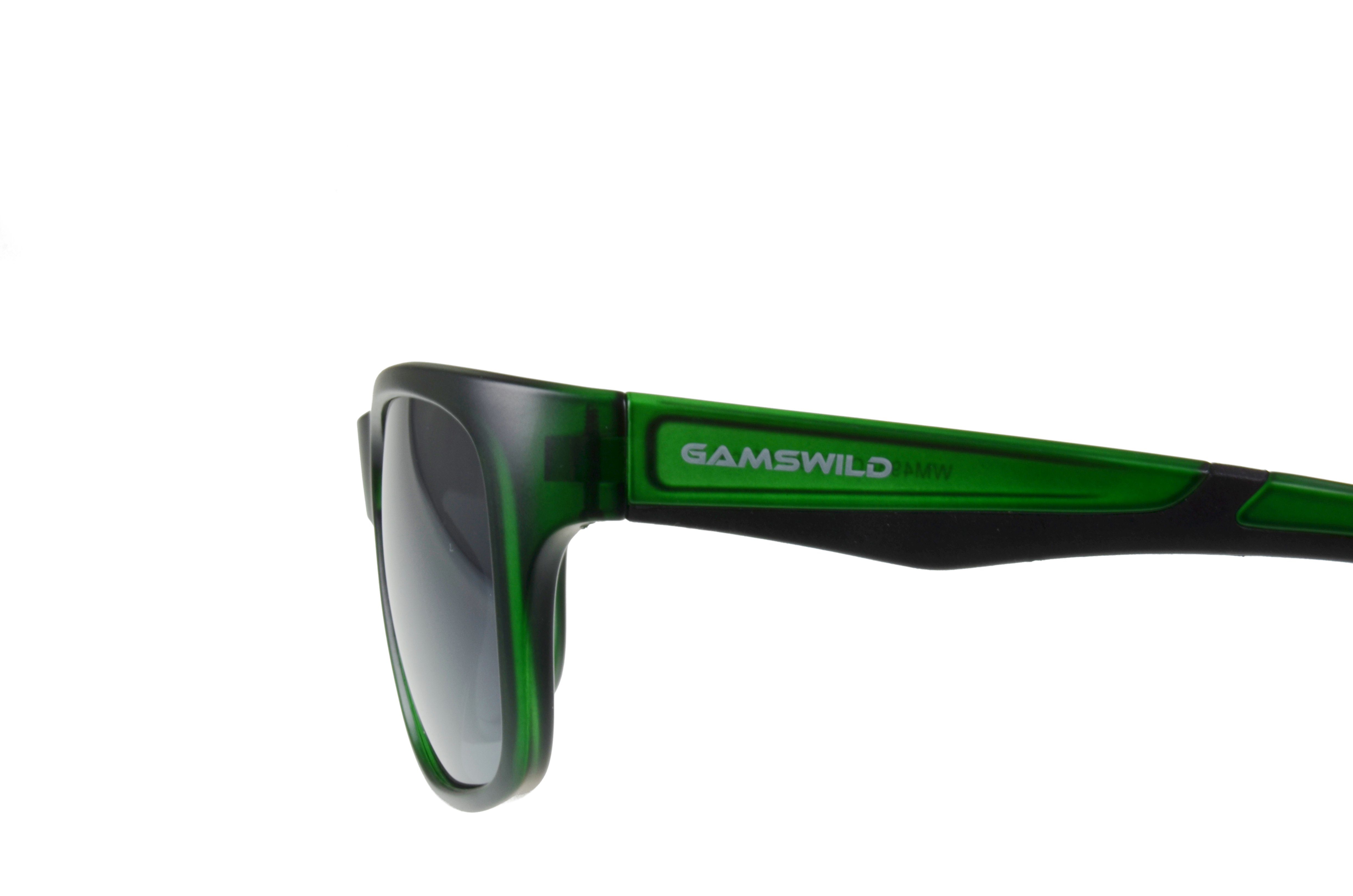 -transparent Damen Herren Sonnenbrille blau/grau schwarz-grün, TR90 GAMSSTYLE Komfortbügel, Gamswild TR90 Mode grün, WM4934 Unisex Brille