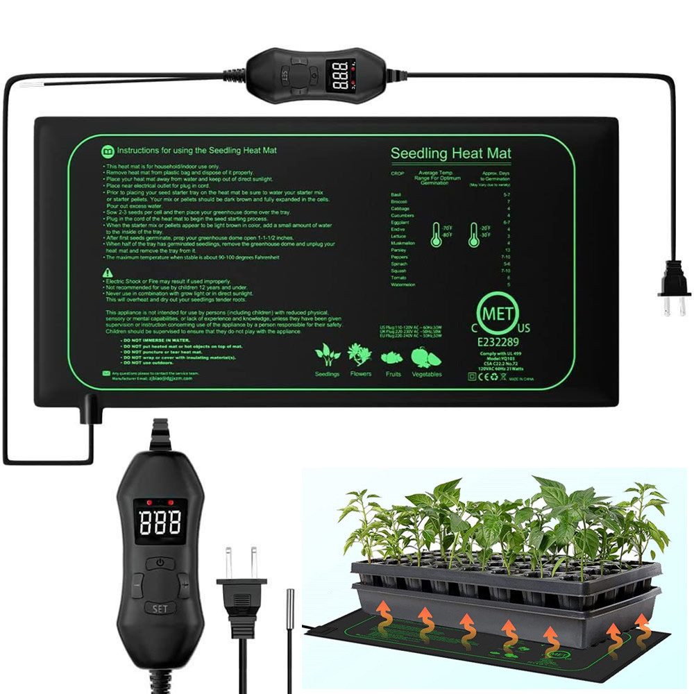 QUBEBU Heizmatten Heizmatte Pflanzen Gewächshaus, mit Thermostat, für Sämli günstig online kaufen