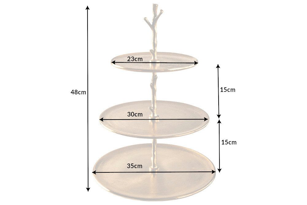 riess-ambiente Dekoetagere ABSTRACT 50cm gold (Einzelartikel, 1 St), Esszimmer · Metall · für Alles · 3 Etagen. € 54,95