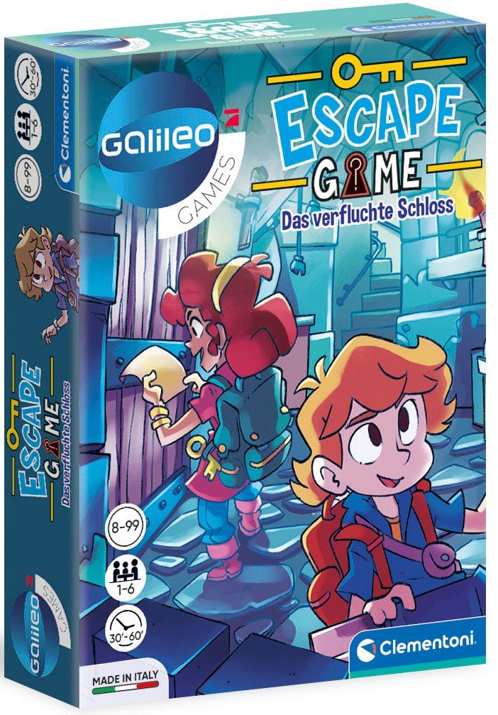 Clementoni® Spiel Galileo, Escape Game Das verfluchte Schloss, Detektivspiel, Made in Europe