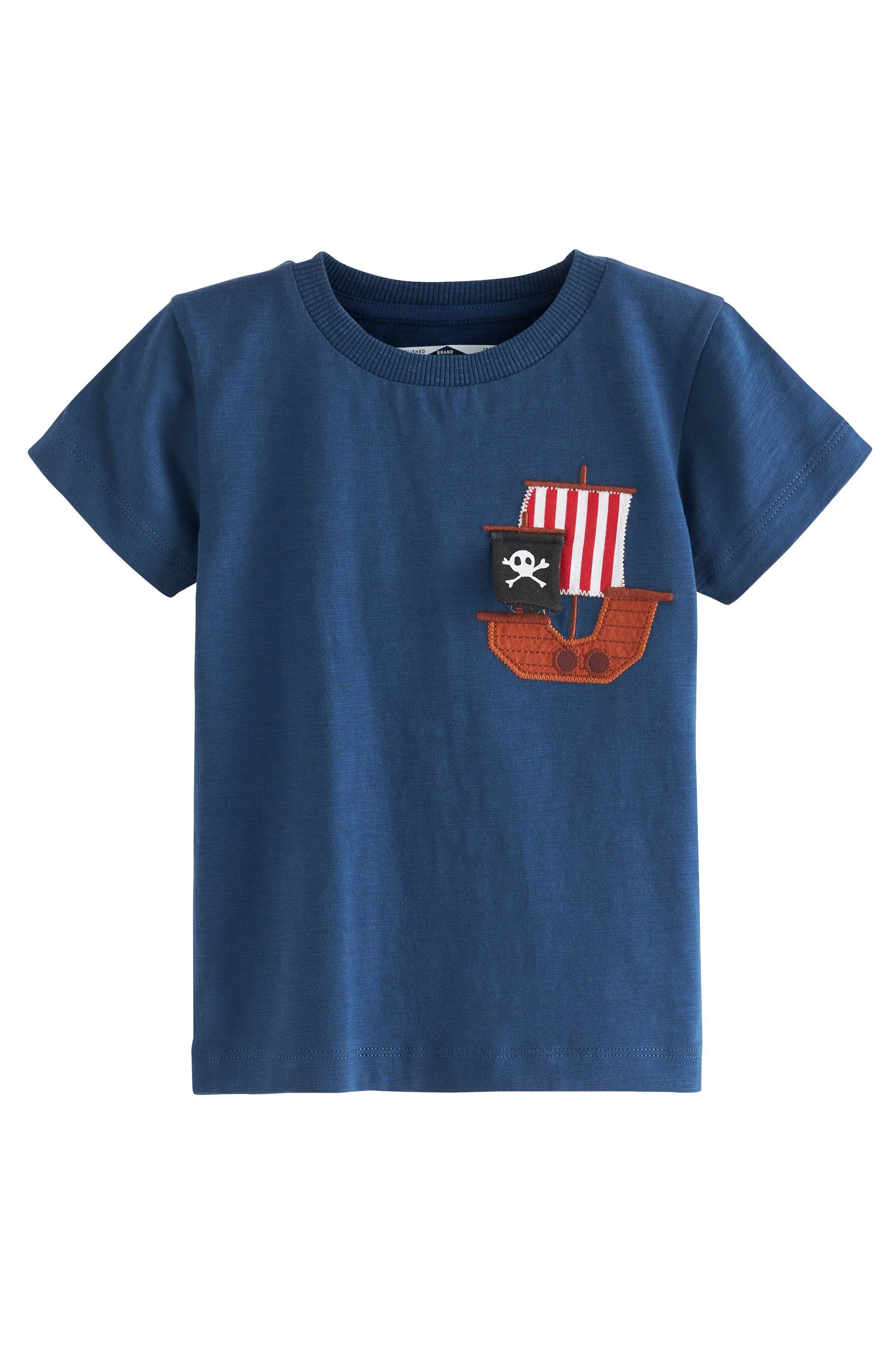 Next T-Shirt Kurzarm-T-Shirts 3er Figur, & (3-tlg) Pirate Pack mit Blue Red