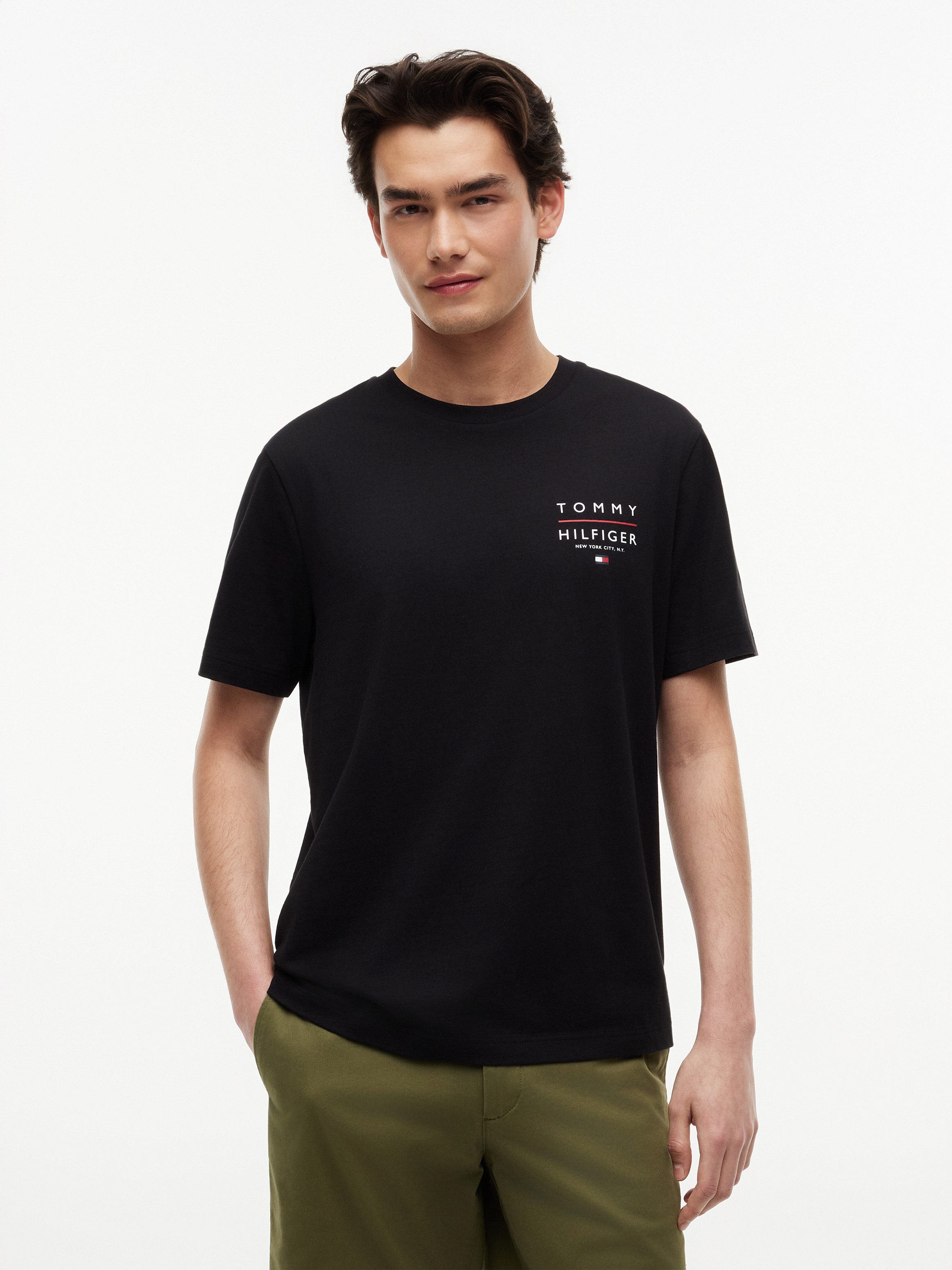 Tommy Hilfiger T-Shirt BRAND LOVE LEFT CHEST RWB TEE regular fit, Rundhals – Bild 2 von 5