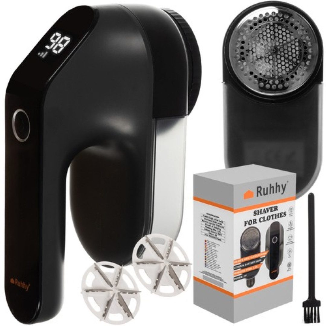 Ruhhy Kratzpappe Kabelloser Reise Kleiderrasierer mit USB-C Ladekabel Effizient modern, : Kabelloser Rasierer, ergonomisches Design, langlebiger Akku