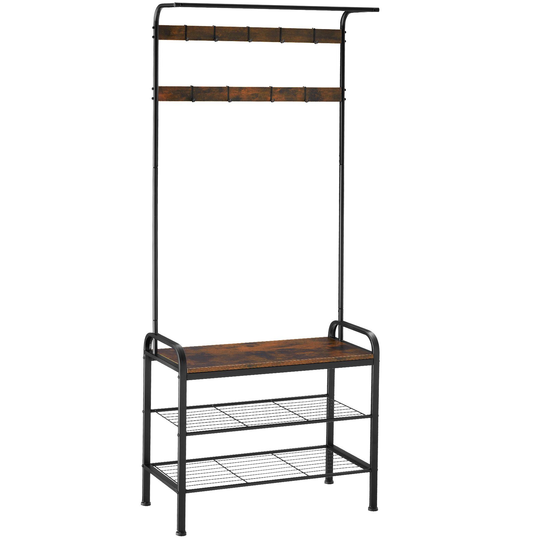 tectake Garderobe Wichita, inklusive Kippschutz, 73,5 x 36 x 184 cm günstig online kaufen