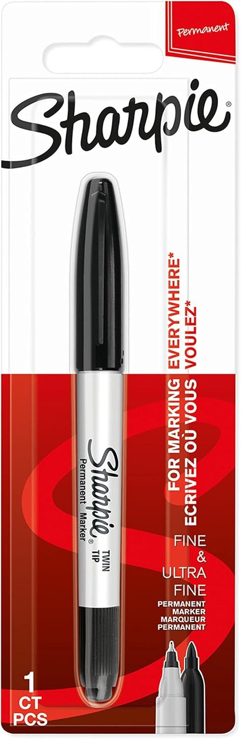 Sharpie Filzstift Sharpie PermMarker Twin Tip Schwarz 1er
