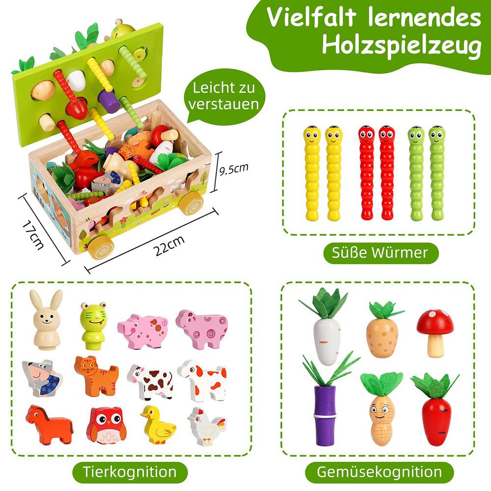 CLTYQ Lernspielzeug Holz Steckspiel ab 2 3 4Jahre,Motorikspielzeug & Montes günstig online kaufen