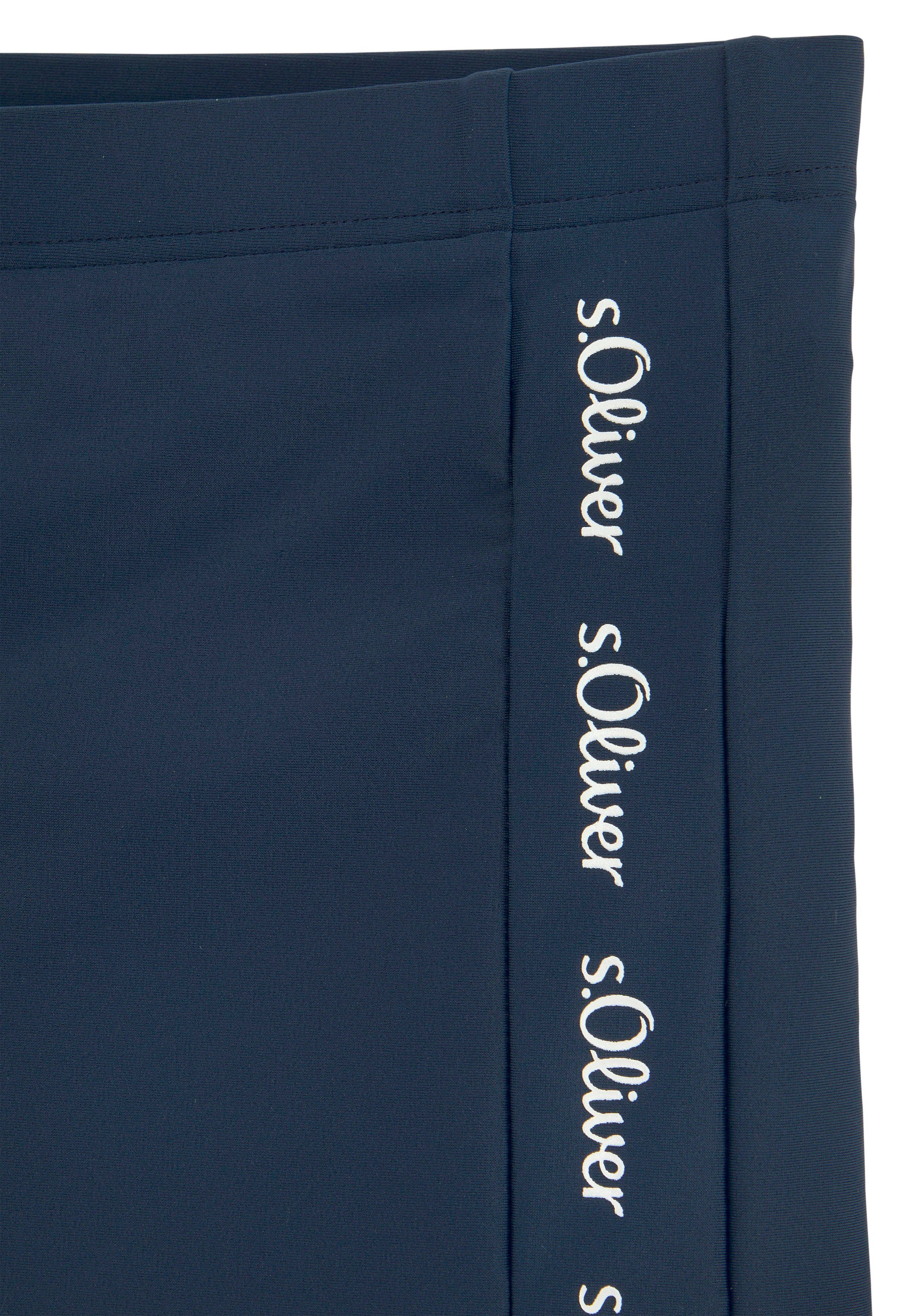 s.Oliver Boxer-Badehose mit Markenschriftzügen