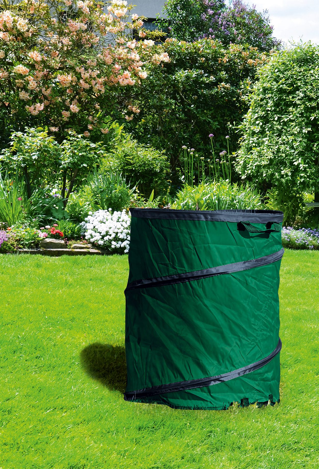 Gardissimo Gartensack Gartenabfallsack 100 Liter Pop up grün Laubsack, für Gartenabfälle, 100 l, (1-tlg), 100 Liter Fassungsvermögen / Pop up / mit 2 Tragegriffen