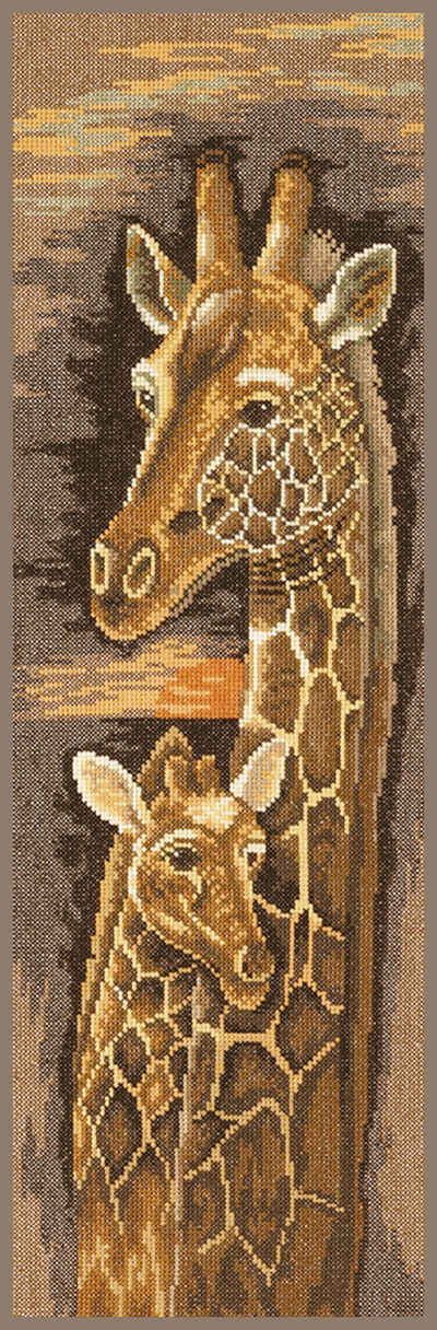 Lanarte Kreativset Lanarte Zählmusterpackung Mutter und Baby Giraffe, (Set, Lanarte embroidery Kit), Made in Europe