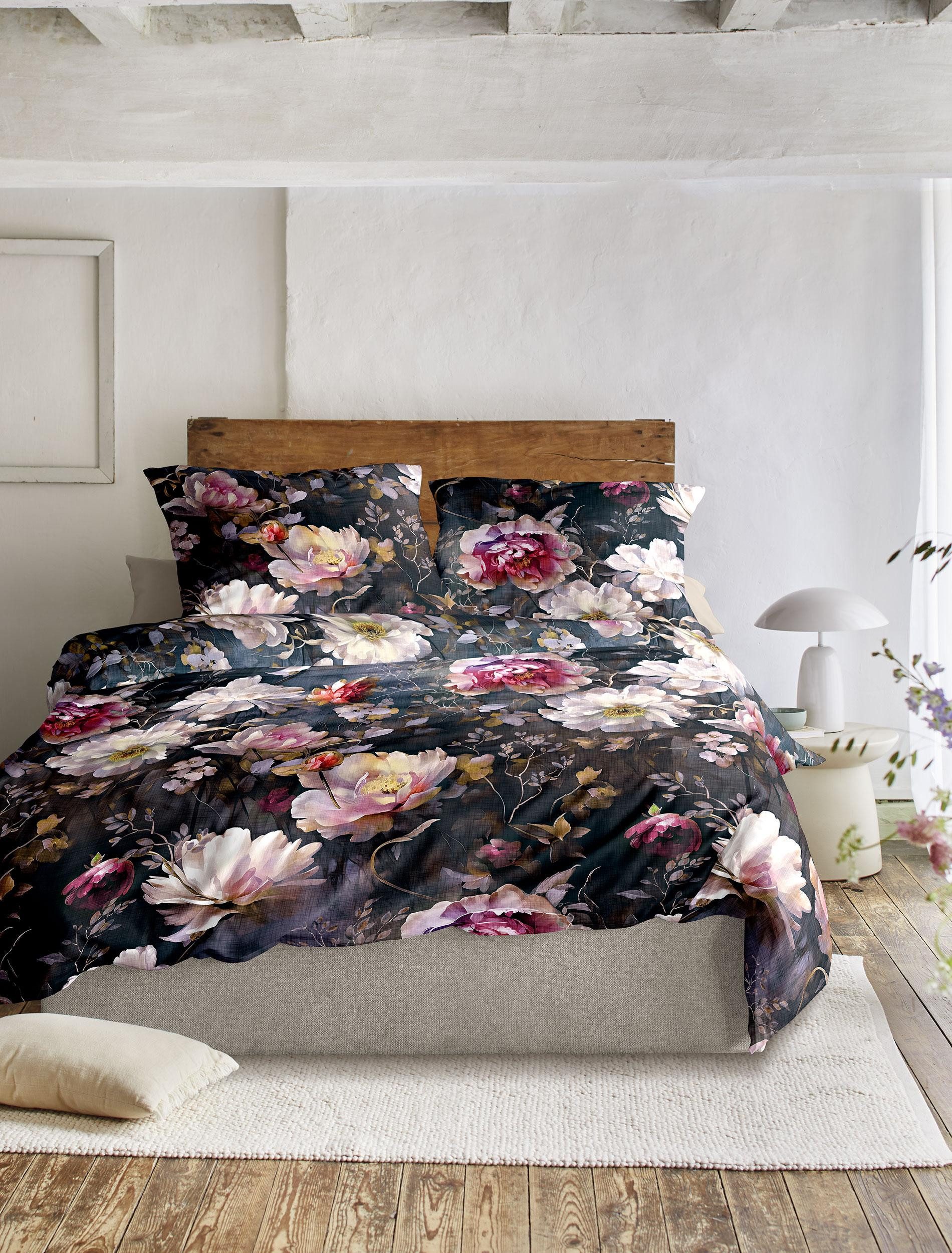 Irisette Bettwäsche Mako-Satin Bettwäsche Set Wave 8574 135 x 200 cm multi, günstig online kaufen