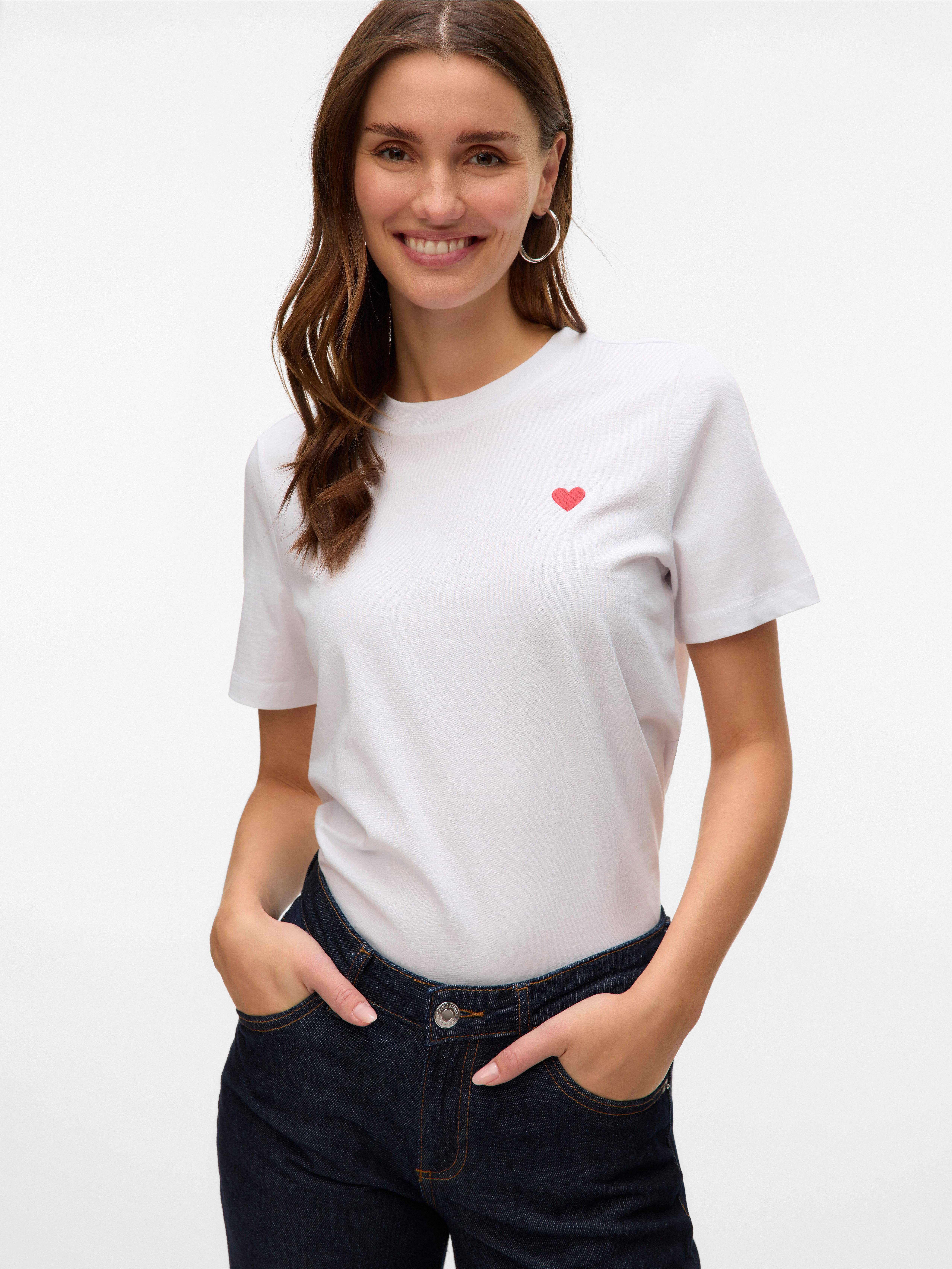 Vero Moda Kurzarmshirt VMPAULINA SS T-SHIRT günstig online kaufen