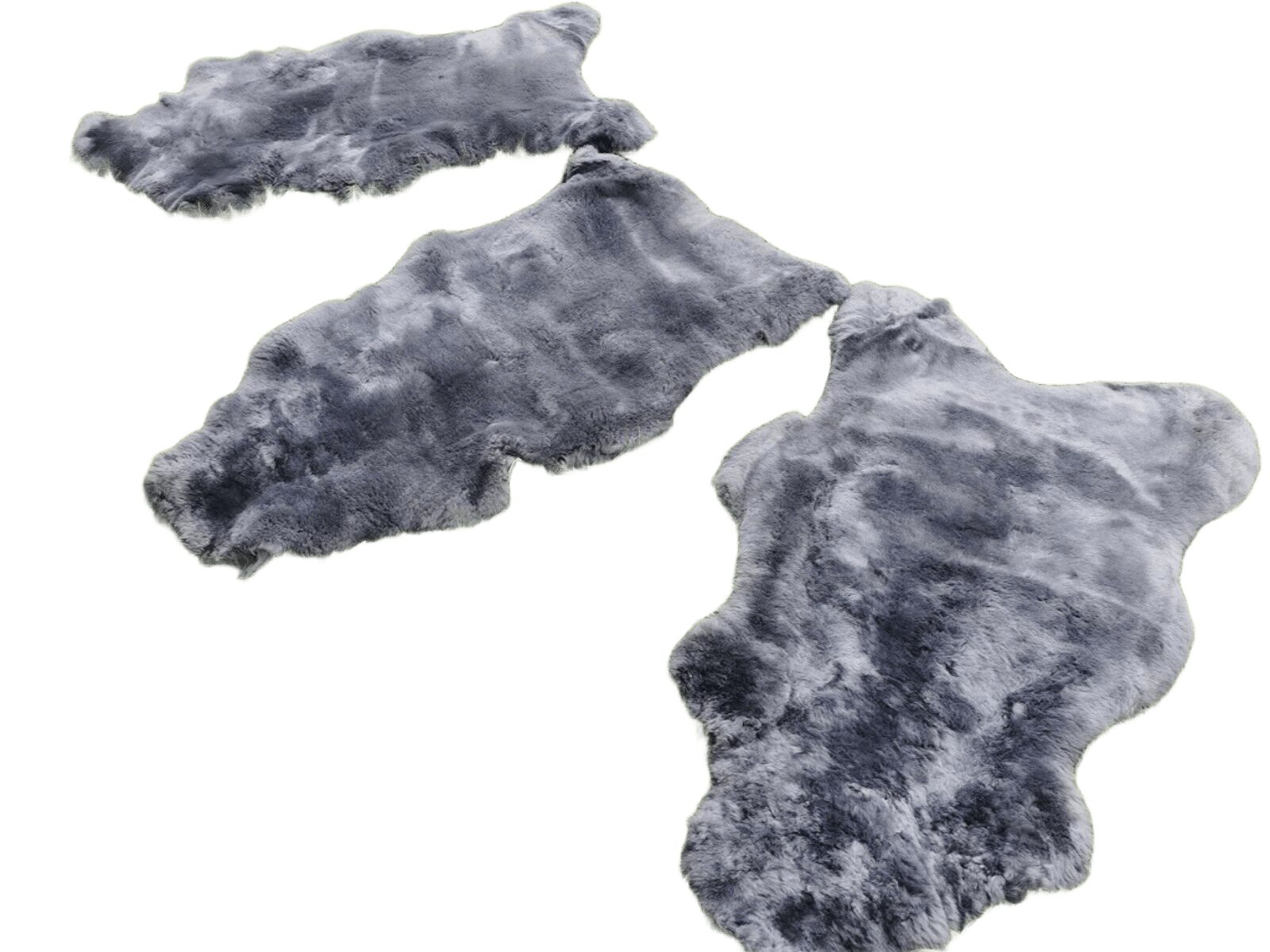 Provellus Fellteppich Deutsches Merino Lammfell Schaffell Grau Dichte Wolle L-XXL, 100-110 cm x 50-60 cm