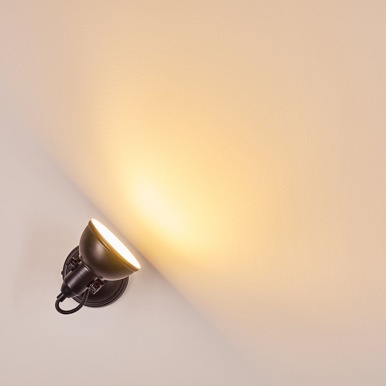 Wandleuchte Design verstellbaren Watt, Schwarz/Weiß, aus max.40 Metall Deckenlampe Leuchtmittel, »Arazane« Retro/Vintage hofstein 1xE14, ohne Strahlern, in mit