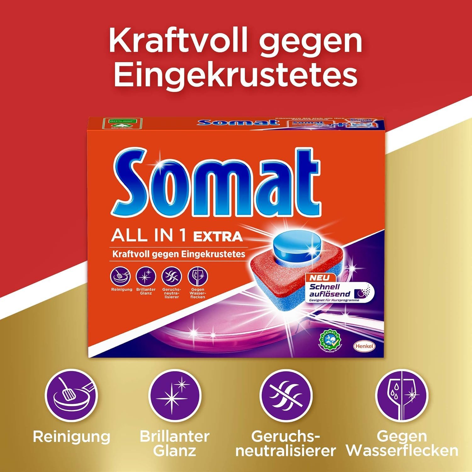 Somat Somat All in 1 Extra Spülmaschinen Tabs - 90 Tabs (1er Pack) Spülmaschinentabs (1-St)