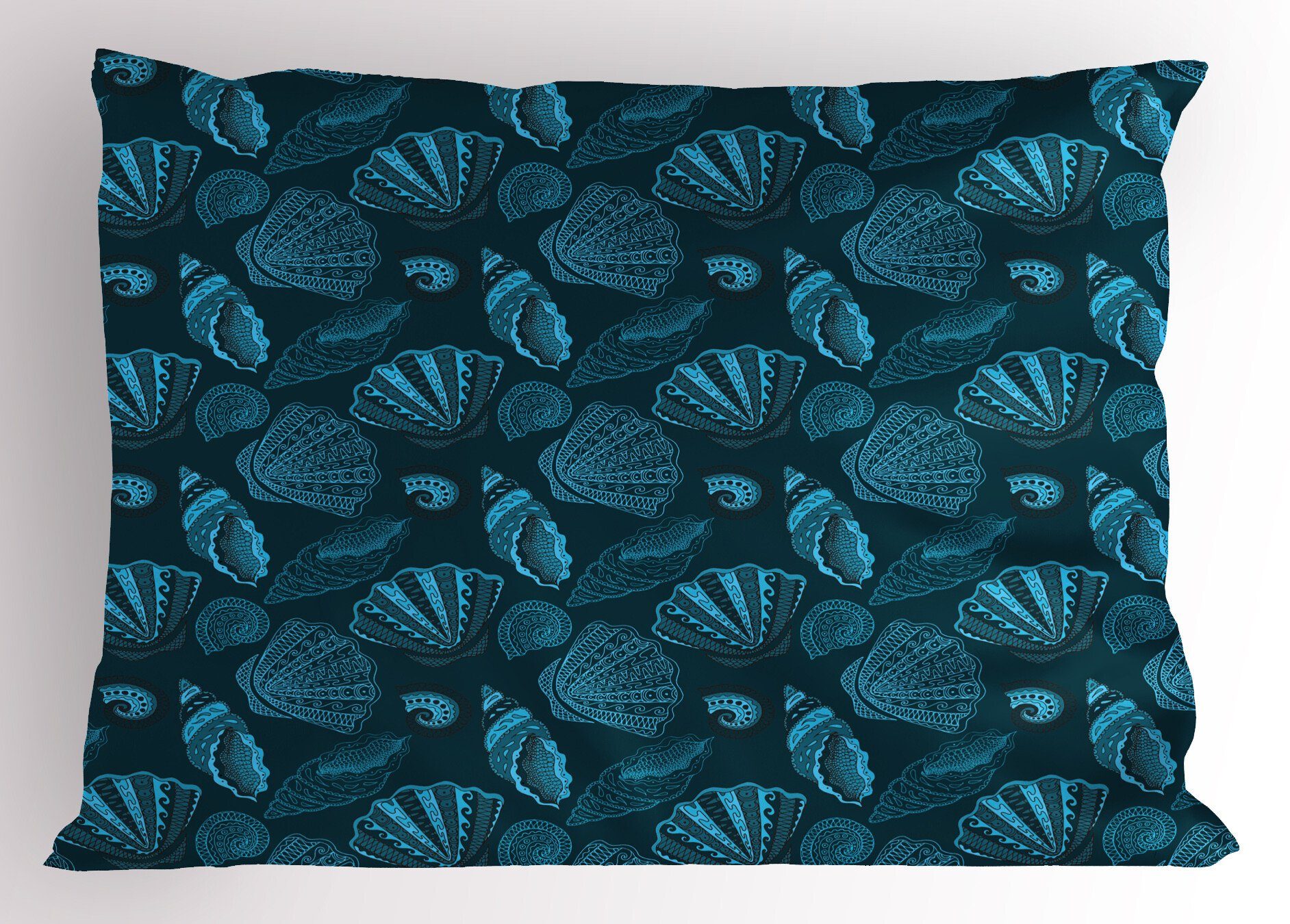 Sea (1 Shells Dekorativer Unterwasser Kissenbezug, Jakobsmuschel Standard King Kunst Gedruckter Size Abakuhaus Stück), Kissenbezüge