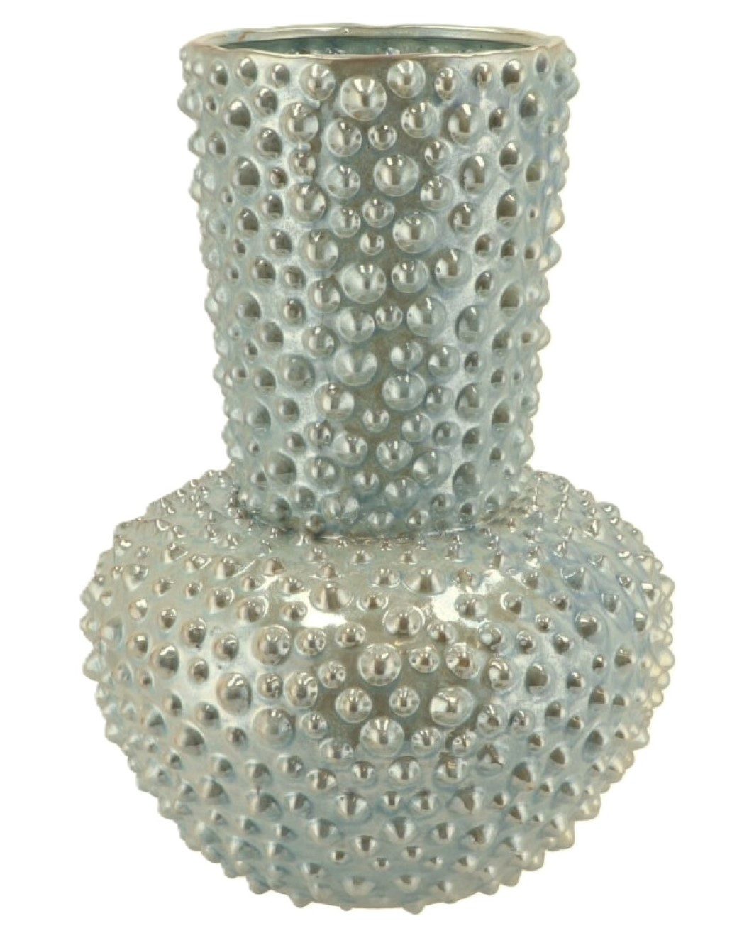 Daan Kromhout Tischvase Vase Tisch Blau Blue Pearl Glänzend Keramik 19 cm (1 St), Blue Pearl