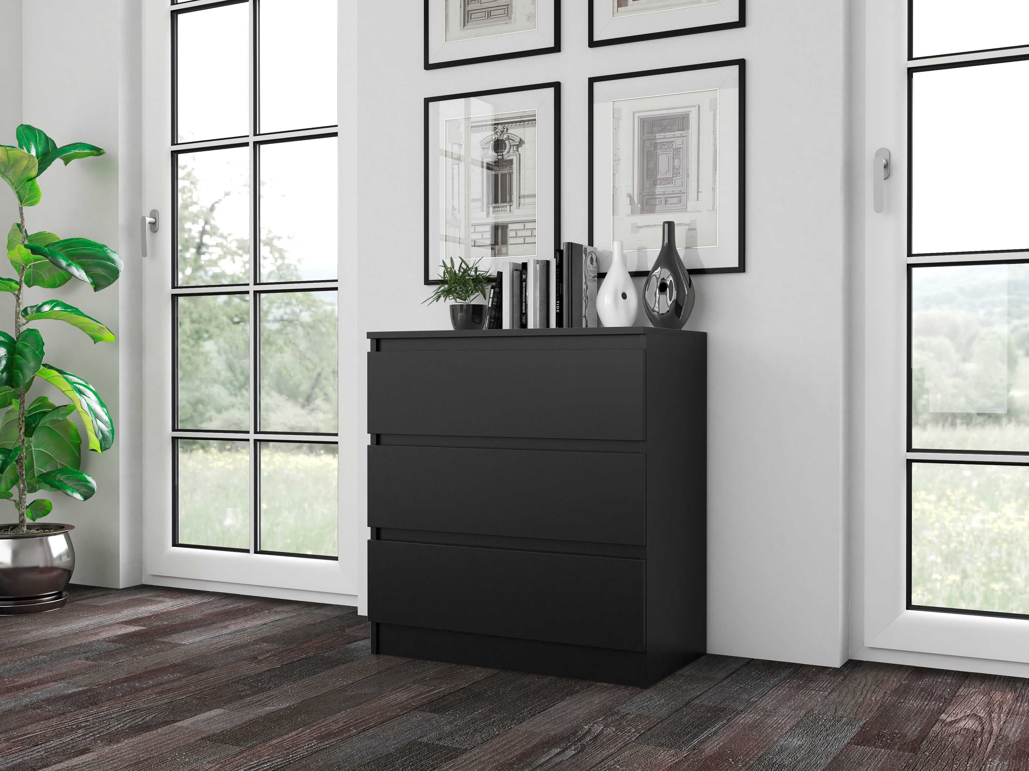Raumhirsch Furniture Kommode Sideboard 70 cm breit (Maße 40 x 70 x 75 cm, 3 Schubladen), verschiedene Farben