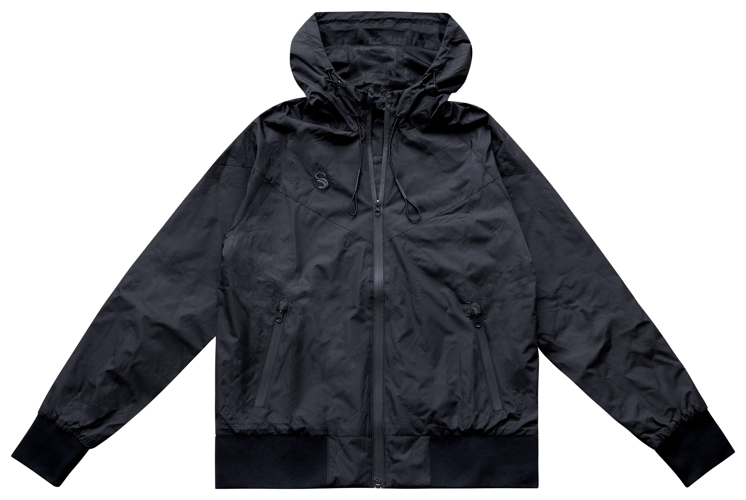 Stark Soul® Windbreaker Herren Windbreaker Jacke mit Kapuze Mesh-Innenfutter und Taschen