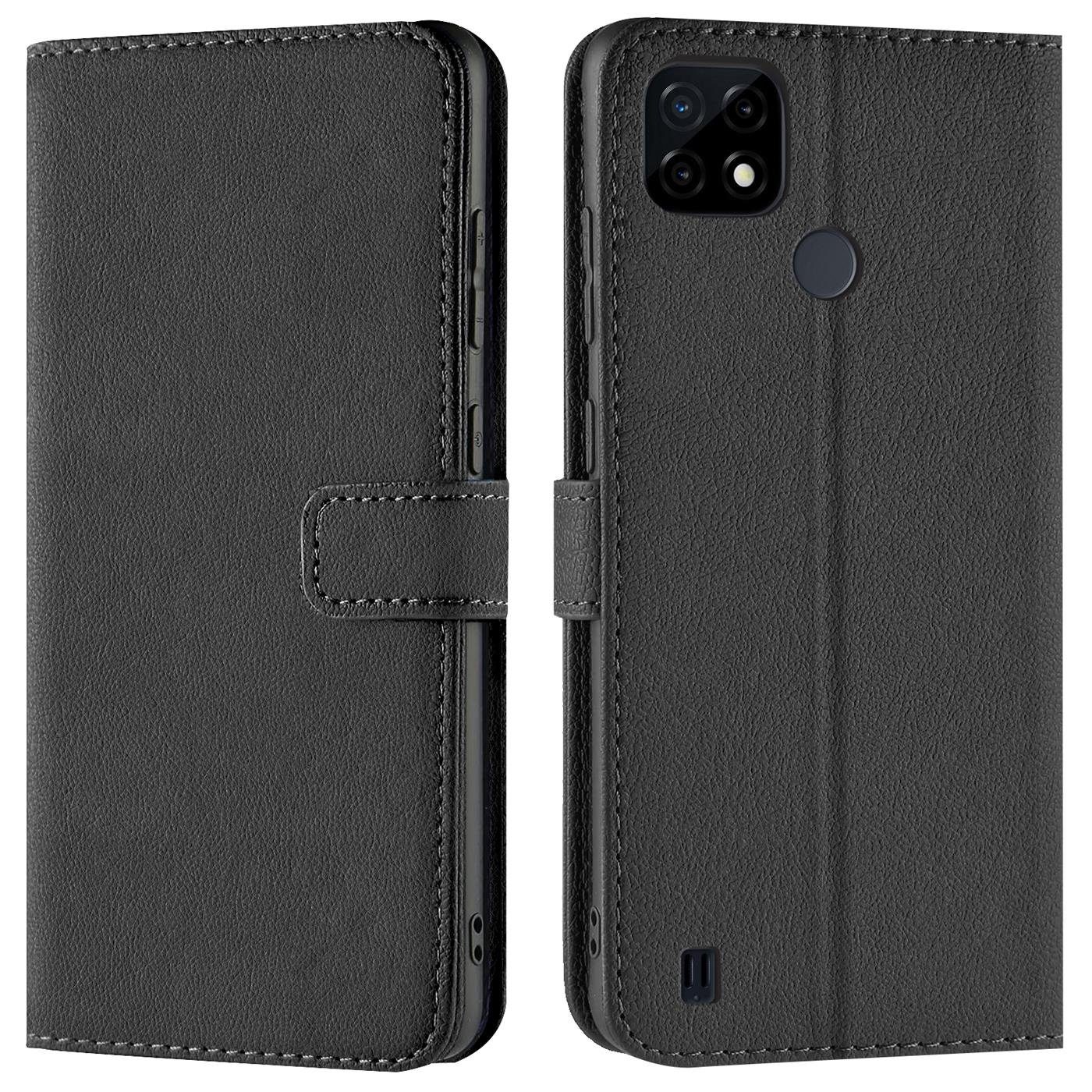 CoolGadget Handyhülle Wallet Klapp Tasche Book Case für Realme C21 6,5 Zoll, Hülle Klapphülle Flip Cover Etui Schutzhülle