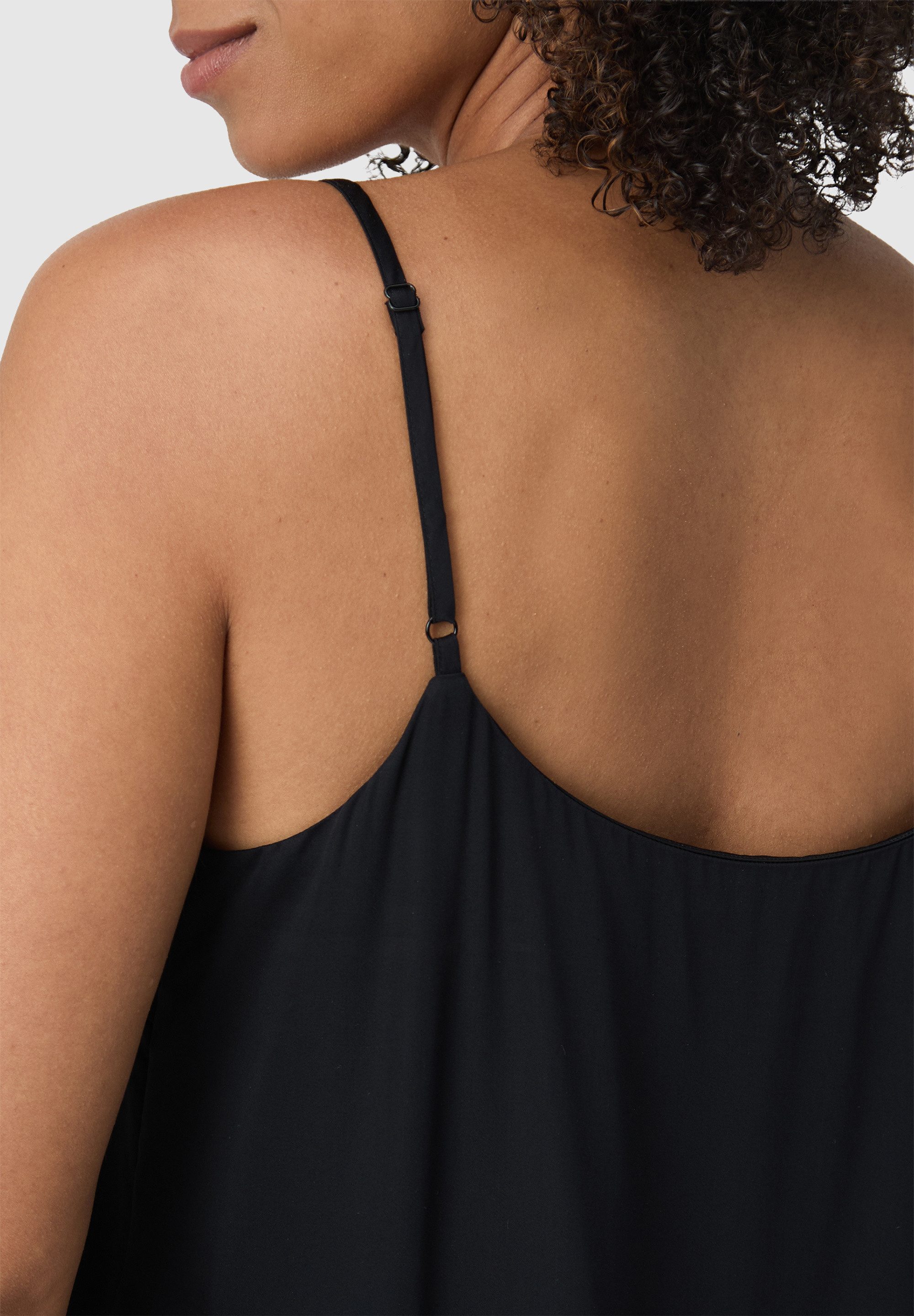 Les Lunes Pyjamaoberteil BLOOM Sleep Camisole shiny Nacht Camisole, Satin Optik, Bambusviskose, atmungsaktiv, Sleepwear