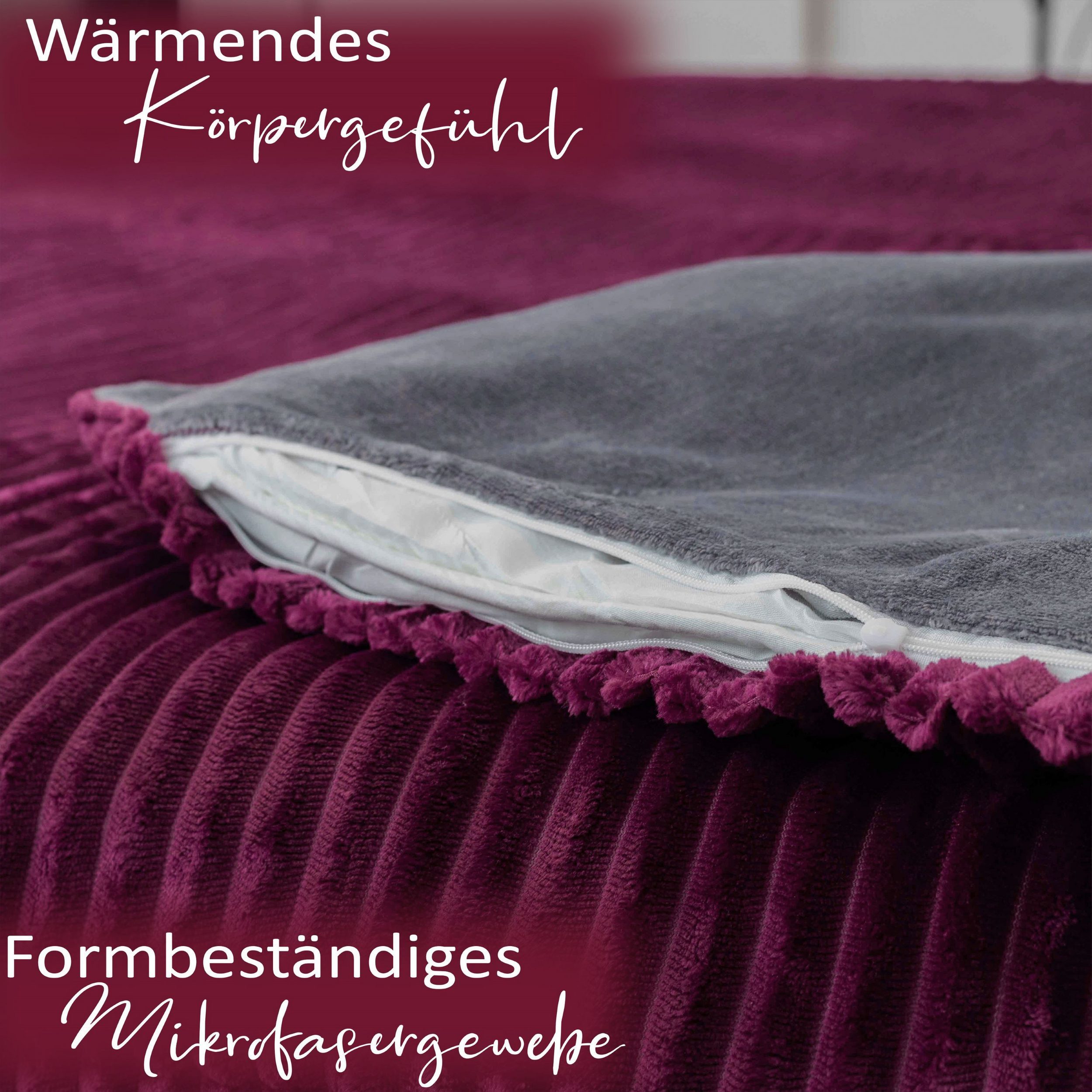 Buymax Bettwäsche Teddy Plüsch Cord, Fleece, 3 teilig, Winterbettwäsche Set günstig online kaufen