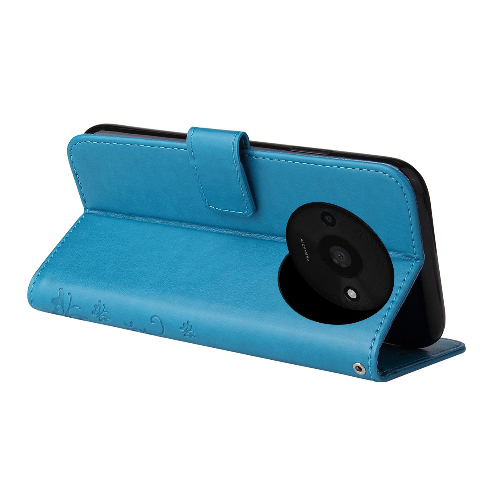 Tec-Expert Handyhülle Cover Tasche Hülle für Xiaomi Redmi A3 6.71 Zoll, 6.71, Klapphülle Case mit Kartenfach Fliphülle aufstellbar, Motiv Blumen