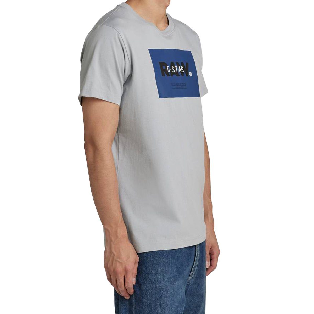Rundhals, r hd Herren Logo t, - RAW G-Star Hellgrau T-Shirt Raw. T-Shirt