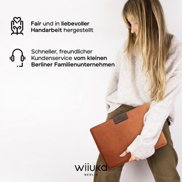 wiiuka Laptop-Hülle sliiv SNAP MORE MacBook Air 13“ Tasche Leder, Ledertasche Handgefertigt - Echt Leder, Premium Qualität