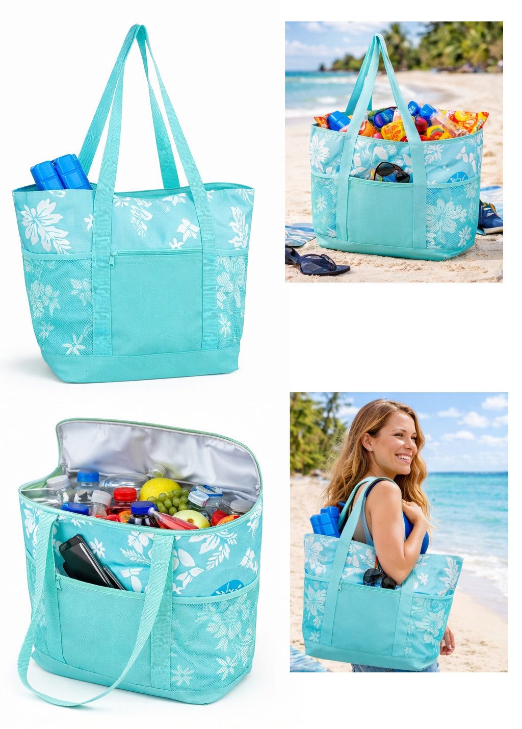 Rungassi Shopper XL Kühltasche Isoliertasche Thermotasche Picknicktasche 50cm 25 Liter