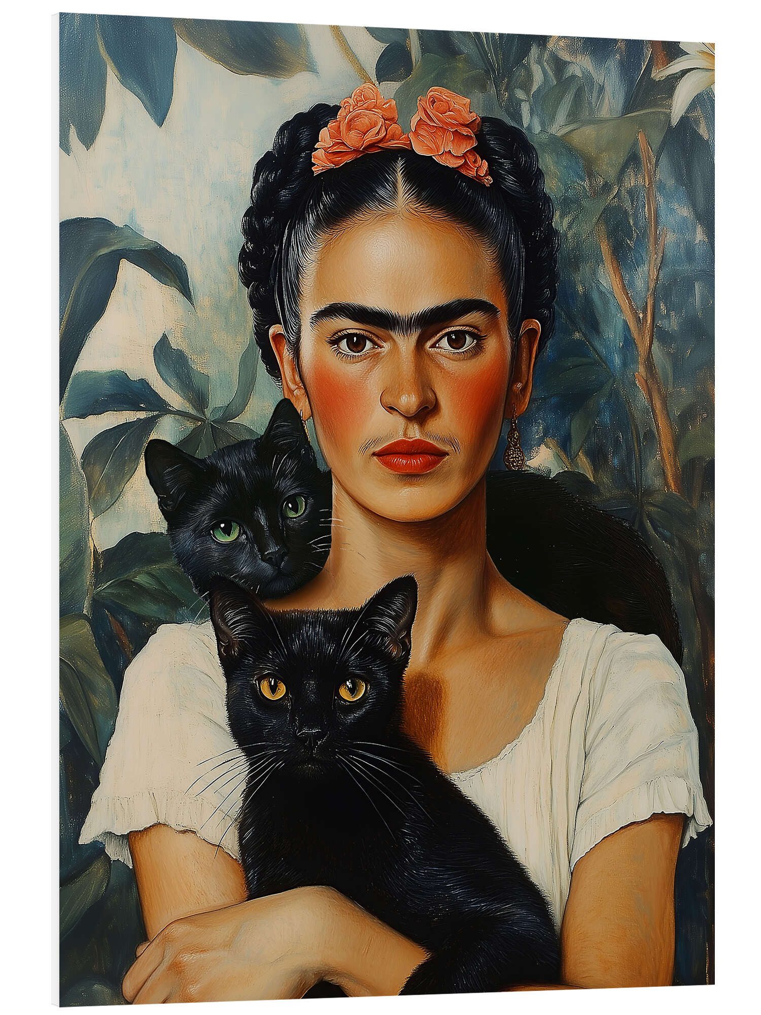 Posterlounge Wandbild Frida und Katzen, Dikhotomy, erhältlich als Poster, Leinwandbild, Wandsticker oder Acrylglasbild
