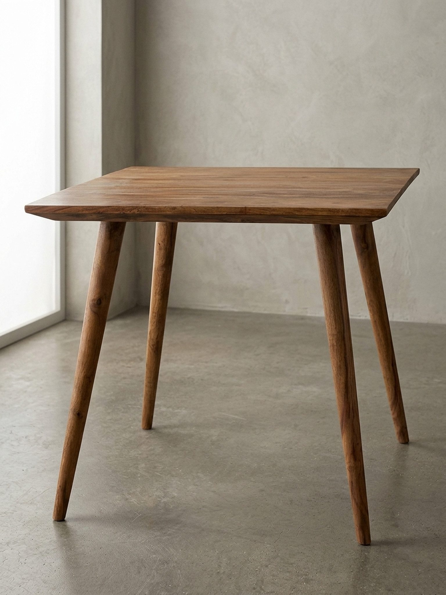 KADIMA DESIGN Esstisch Esszimmertisch REPA 80x80x76 cm rustikal Massiv-Holz Küchentisch, Design Landhaus Esstisch, Tisch für Esszimmer quadratisch, 4 Personen