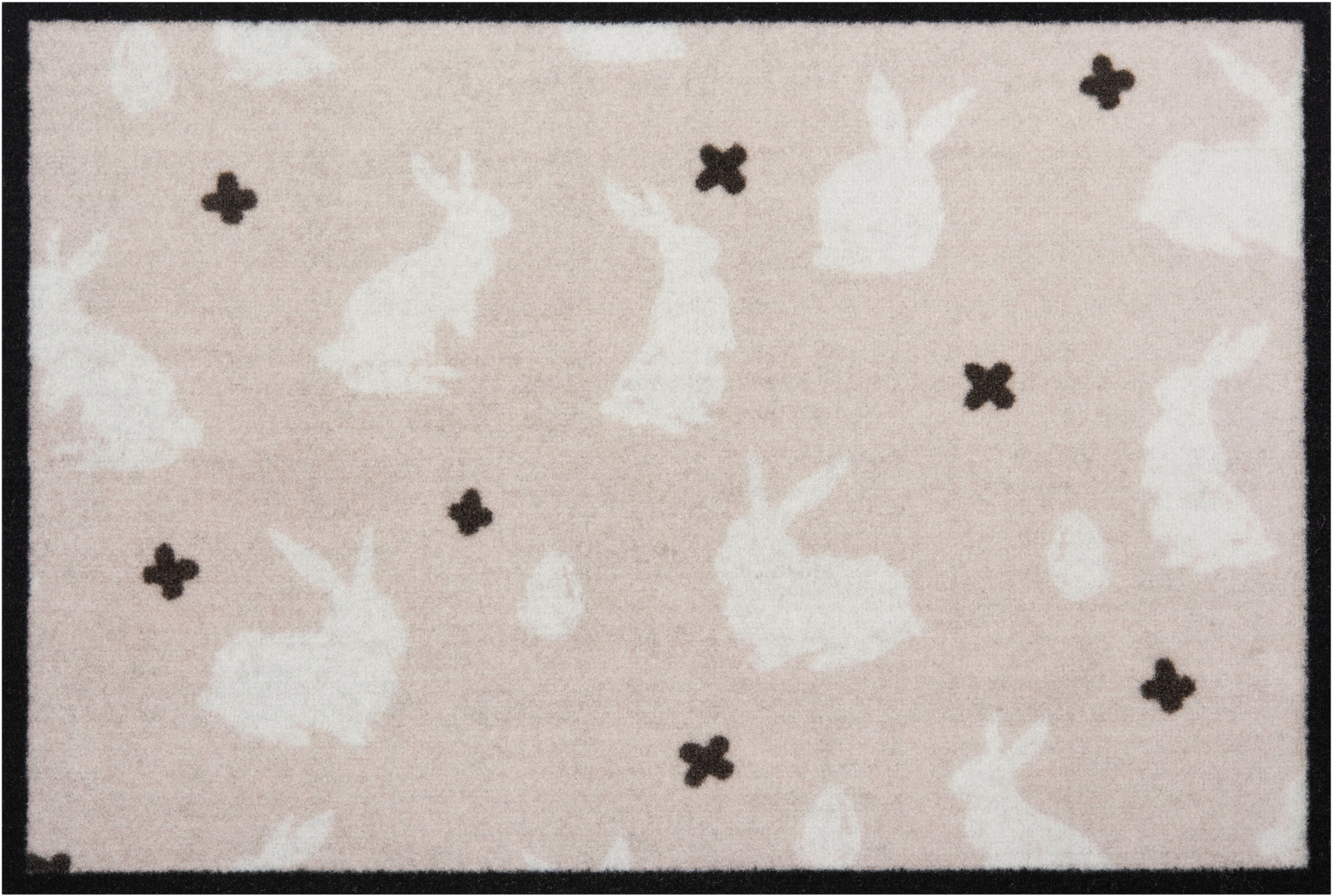Fußmatte Easter Rabbit, HANSE mm, Pflegeleicht, Motiv, mit Rutschfest Tier waschbar, Spruch, Robust, 7 rechteckig, Höhe: Home