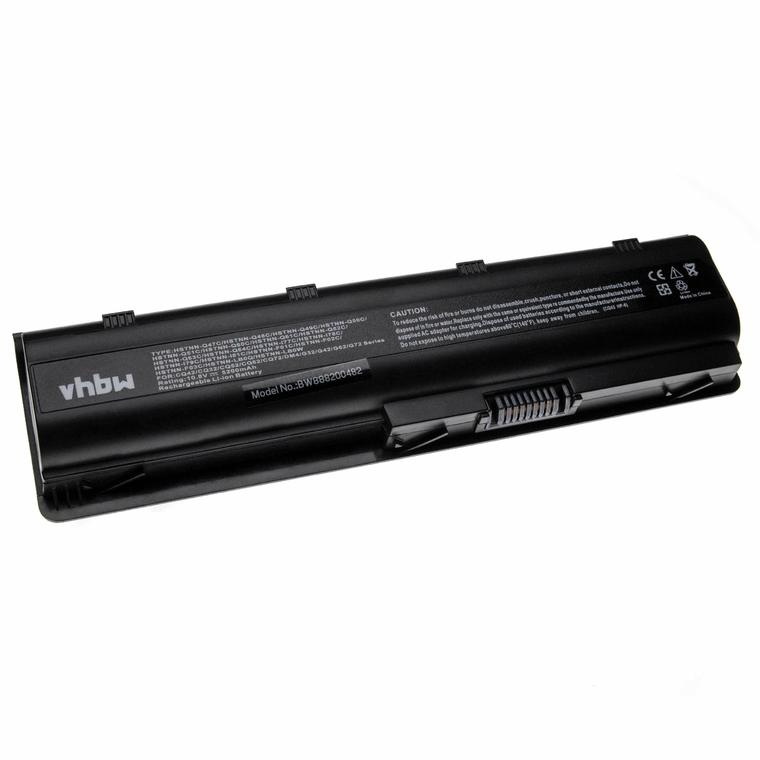 vhbw Ersatz für HP / Compaq 586007-541, 586006-361, 586006-321, 593562-001, Laptop-Akku Li-Ion 5200 mAh (10,8 V)